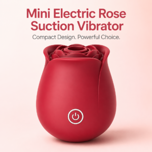 Best-selling mini electric rose-shaped suction vibrator 10-speed adult clitoral suction masturbator with pulsating effect; silicone rose vibrator and breast stimulator USB rechargeable waterproof G-spot suction and licking masturbator designed for women.