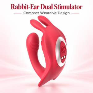 Rabbit-Ear Dual Stimulator: Powerful G-Spot and Clitoral Vibrator with App Control and Long-Distance Remote; Wearable Rabbit-Style Vibrating Sex Toy