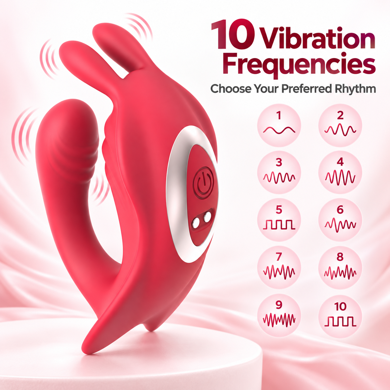 Rabbit-Ear Dual Stimulator: Powerful G-Spot and Clitoral Vibrator with App Control and Long-Distance Remote; Wearable Rabbit-Style Vibrating Sex Toy - Image 2