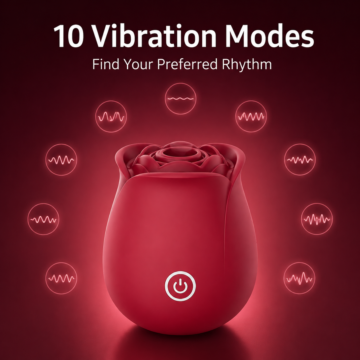 Best-selling mini electric rose-shaped suction vibrator 10-speed adult clitoral suction masturbator with pulsating effect; silicone rose vibrator and breast stimulator USB rechargeable waterproof G-spot suction and licking masturbator designed for women. - Image 5