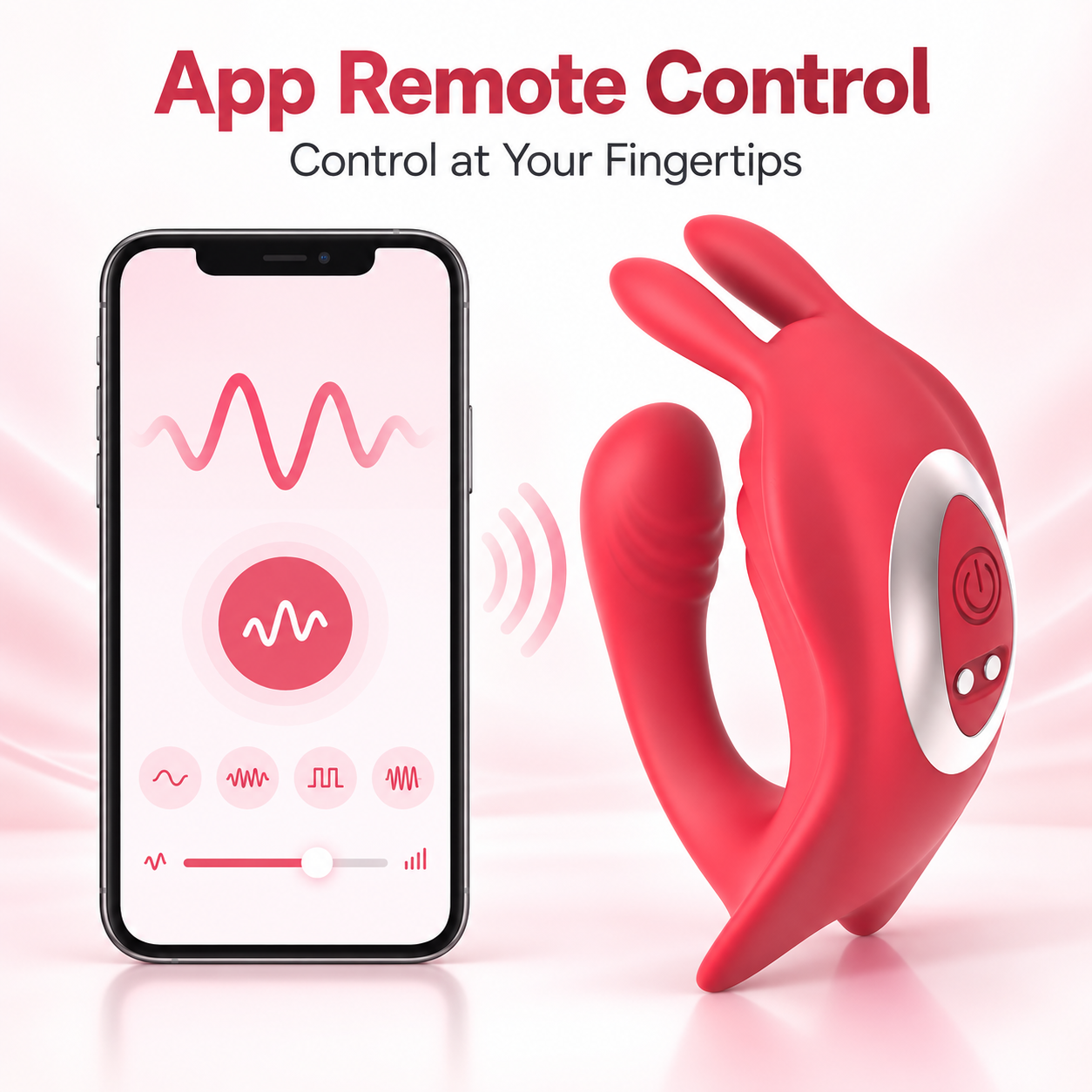 Rabbit-Ear Dual Stimulator: Powerful G-Spot and Clitoral Vibrator with App Control and Long-Distance Remote; Wearable Rabbit-Style Vibrating Sex Toy - Image 3