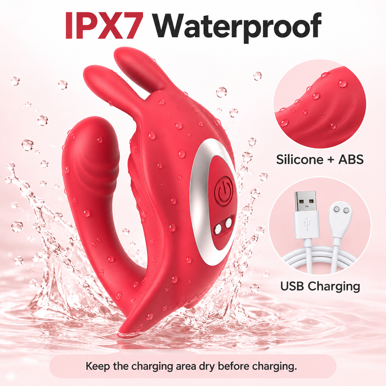 Rabbit-Ear Dual Stimulator: Powerful G-Spot and Clitoral Vibrator with App Control and Long-Distance Remote; Wearable Rabbit-Style Vibrating Sex Toy - Image 5